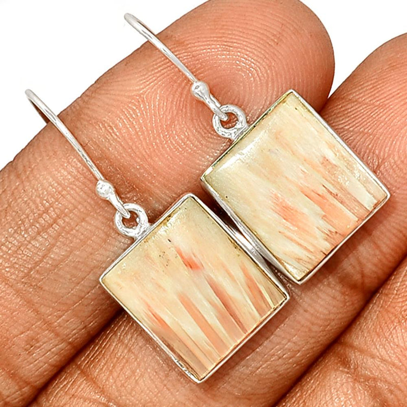 1.3" Orange Scolecite Earrings - OSCE85