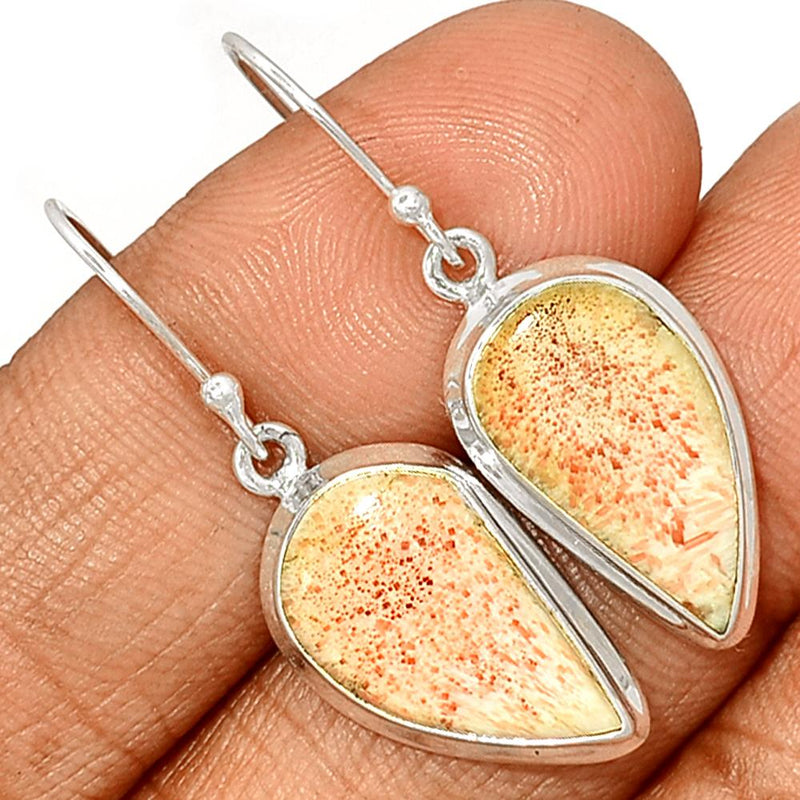 1.5" Orange Scolecite Earrings - OSCE89