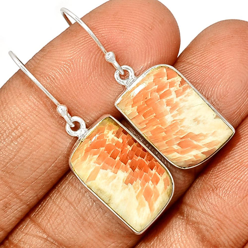 1.5" Orange Scolecite Earrings - OSCE90
