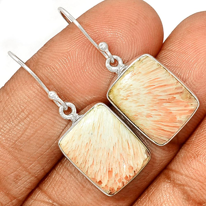 1.3" Orange Scolecite Earrings - OSCE91