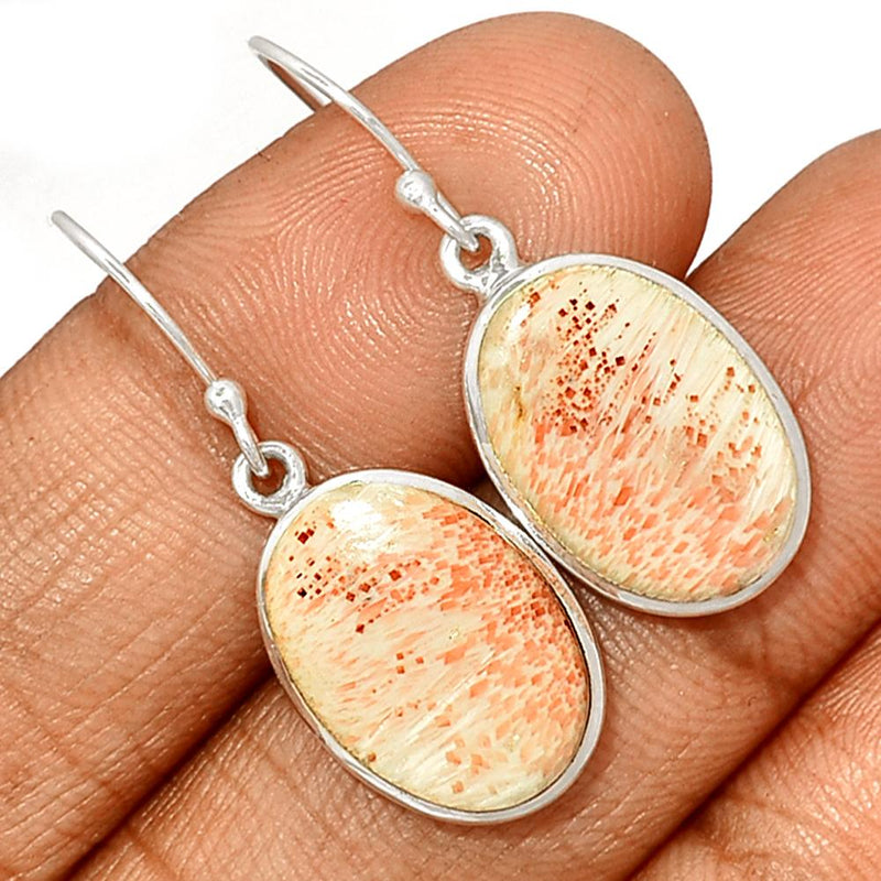 1.3" Orange Scolecite Earrings - OSCE98