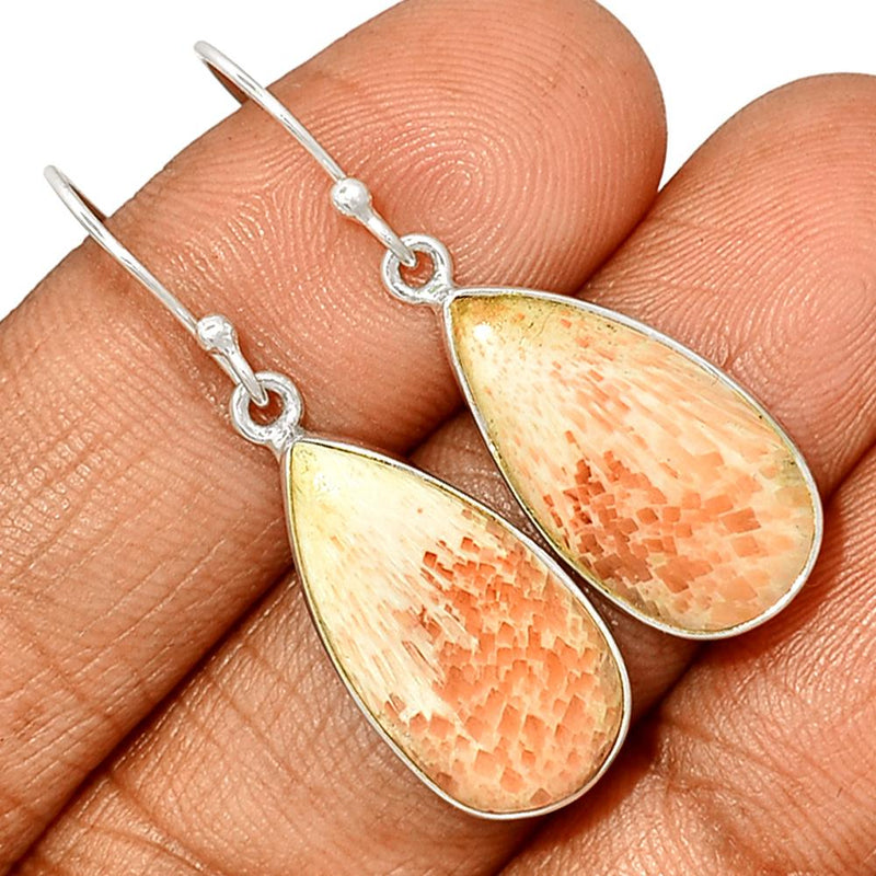 1.5" Orange Scolecite Earrings - OSCE99