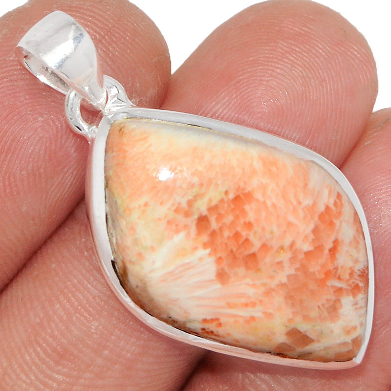 1.3" Orange Scolecite Pendants - OSCP334