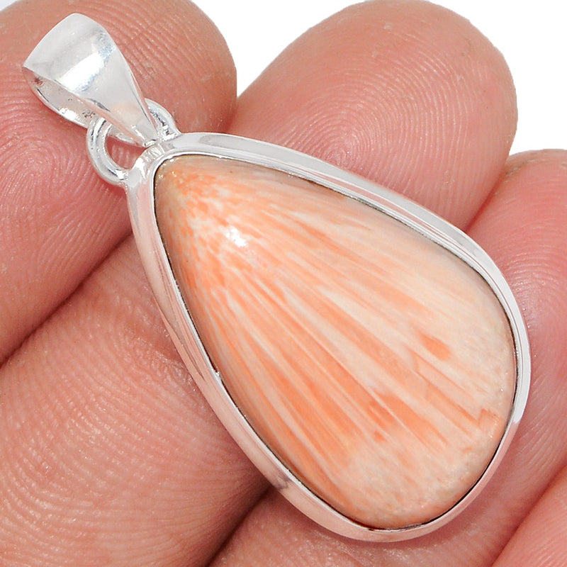 1.5" Orange Scolecite Pendants - OSCP336