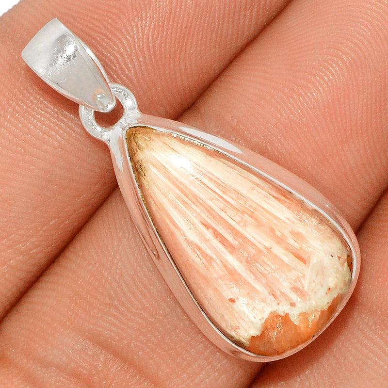 1.2" Orange Scolecite Pendants - OSCP396