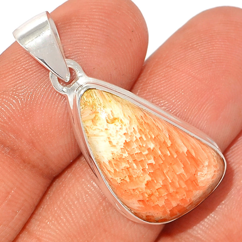 1.3" Orange Scolecite Pendants - OSCP408