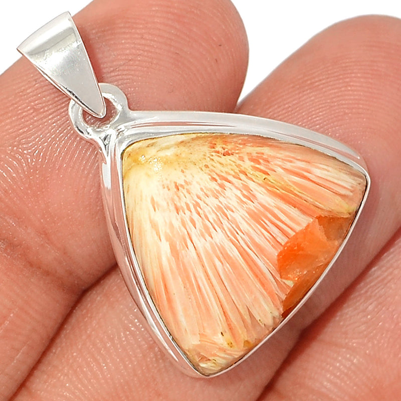 1.2" Orange Scolecite Pendants - OSCP419