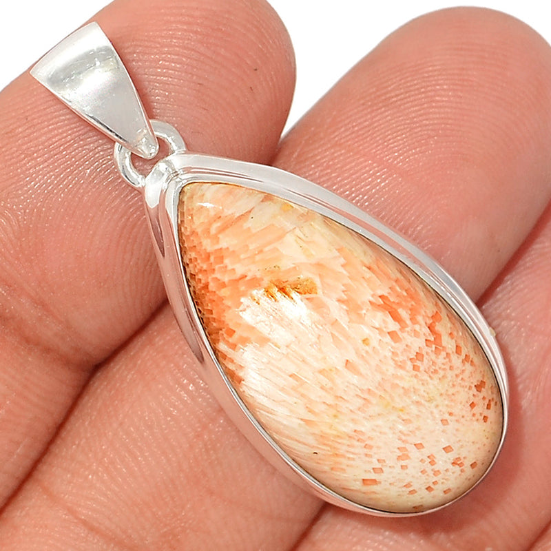1.6" Orange Scolecite Pendants - OSCP421