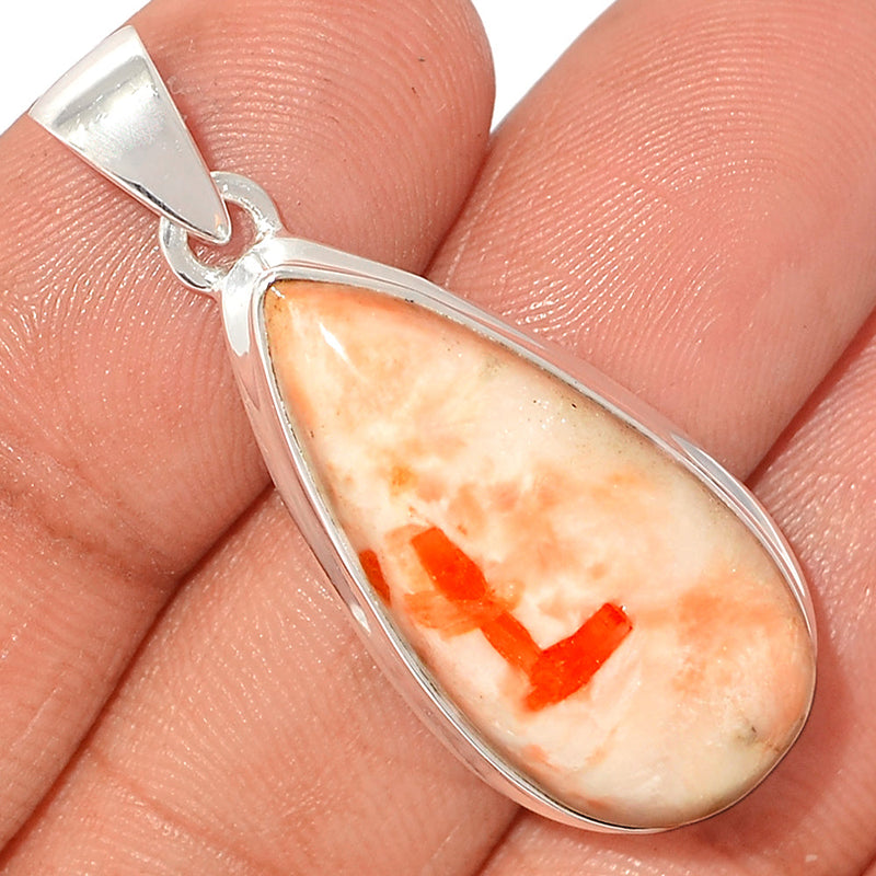 1.6" Orange Scolecite Pendants - OSCP425