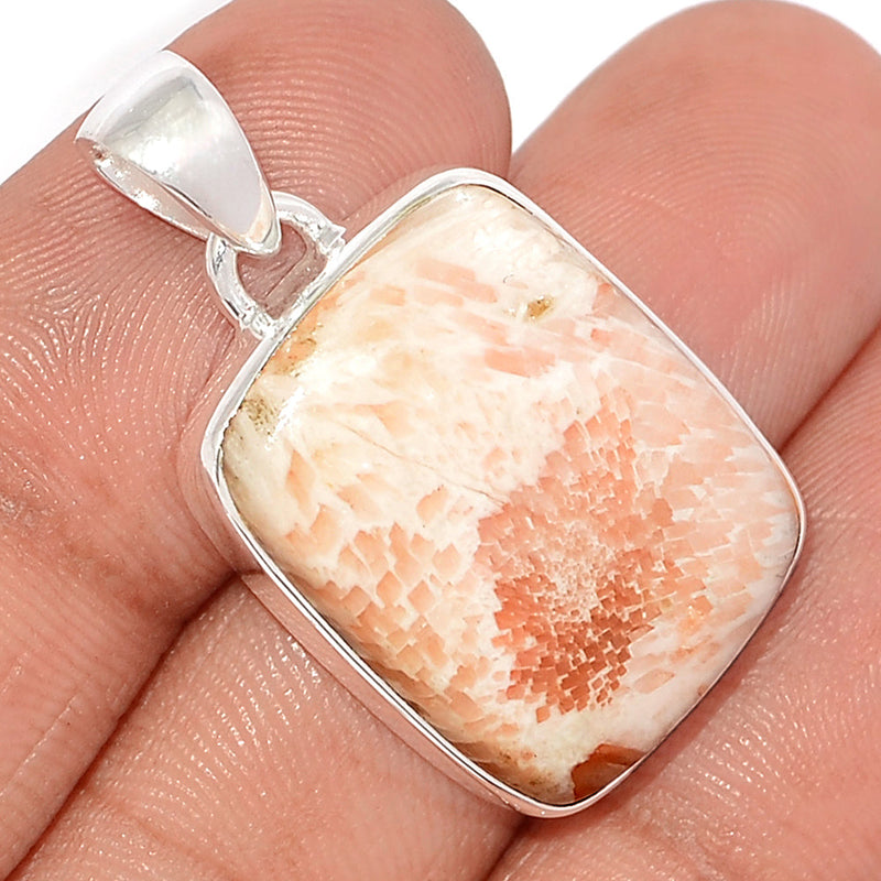 1.2" Orange Scolecite Pendants - OSCP441