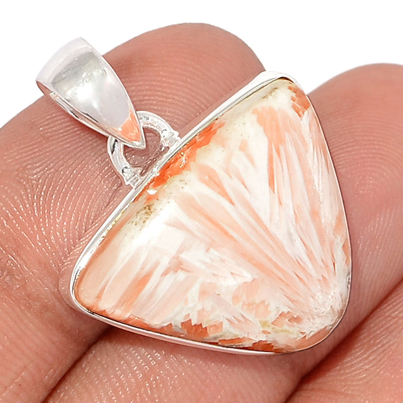 1.1" Orange Scolecite Pendants - OSCP457