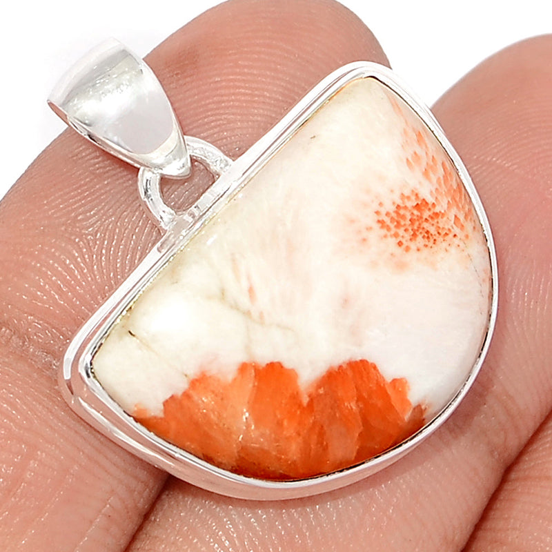 1" Orange Scolecite Pendants - OSCP462