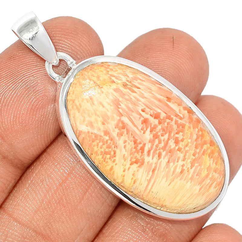 1.8" Orange Scolecite Pendants - OSCP476