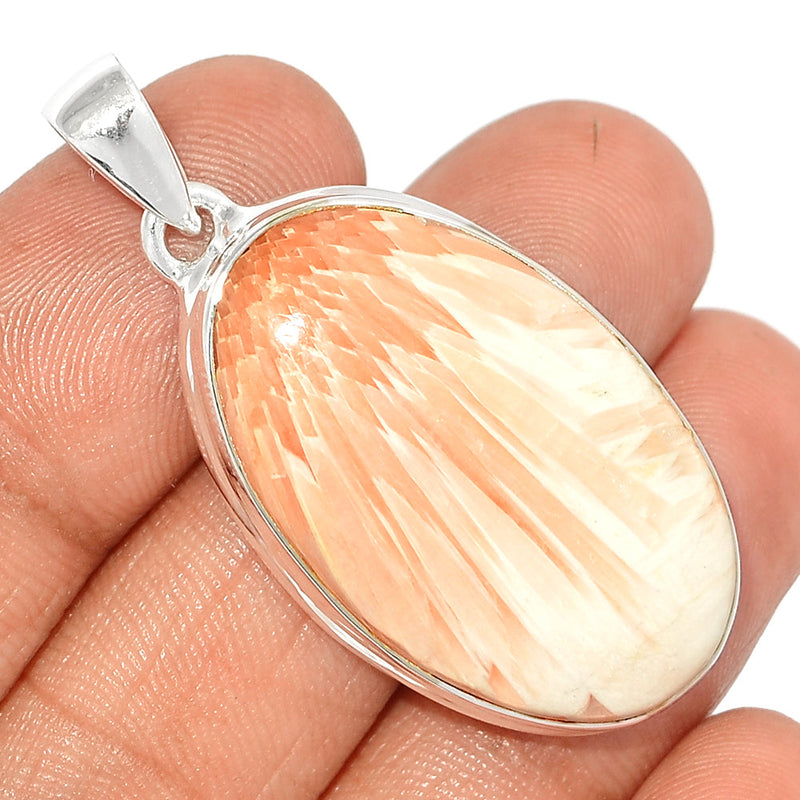 1.7" Orange Scolecite Pendants - OSCP480