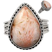 Orange Scolesite Ring-OSCR271