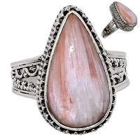 Orange Scolesite Ring-OSCR275