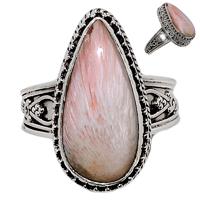 Orange Scolesite Ring-OSCR281