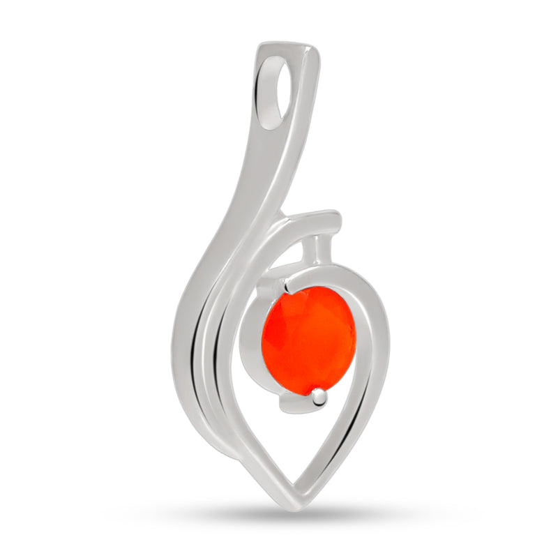 7*7 MM Round - Carnelian Faceted Silver Pendant - P1253CRN Catalogue