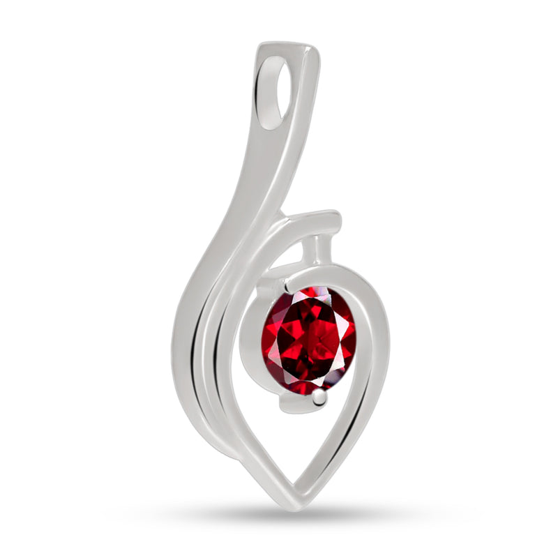 7*7 MM Round - Garnet Faceted Silver Pendant - P1253G Catalogue