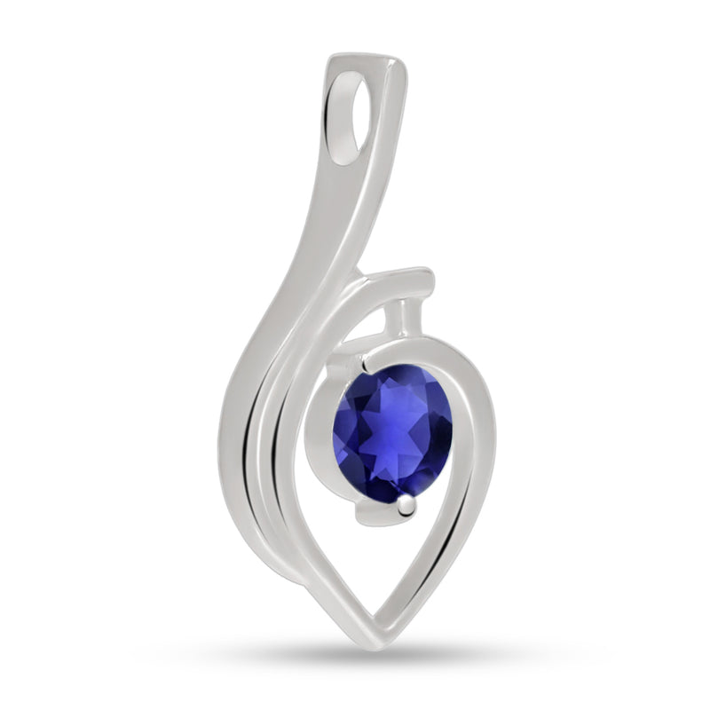 7*7 MM Round - Iolite Silver Pendant - P1253I Catalogue