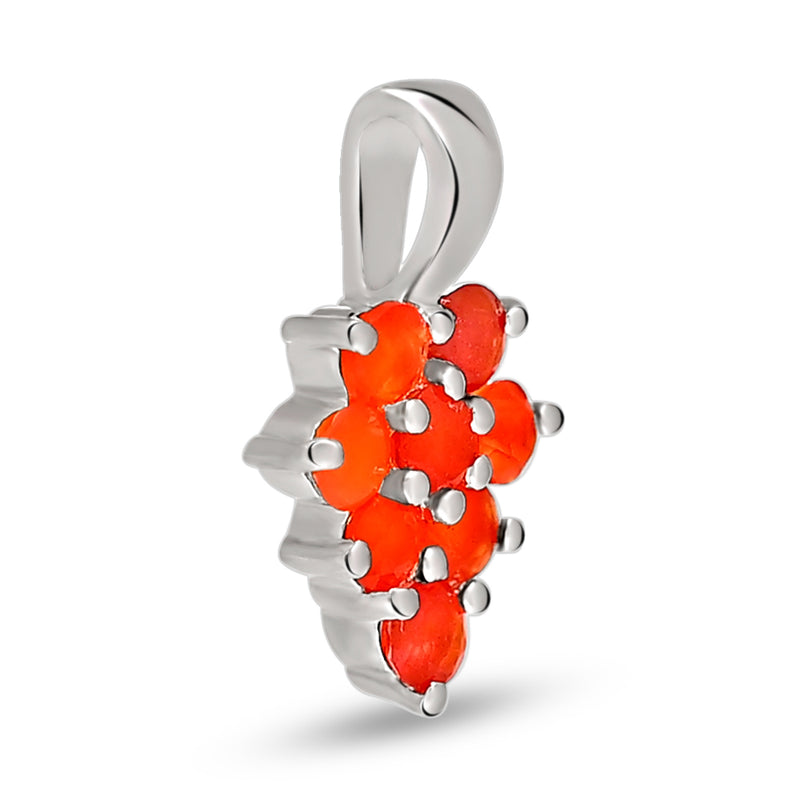 3*3 MM Round - Carnelian Faceted Silver Pendant - P1254CRN Catalogue