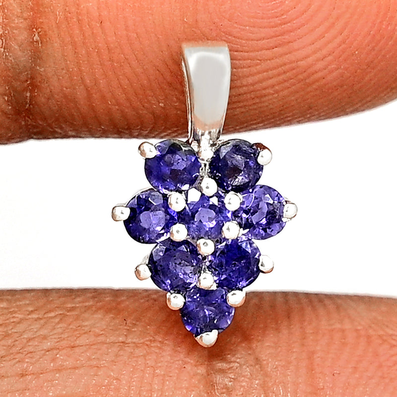 3*3 MM Round - Iolite Silver Pendant - P1254I Catalogue