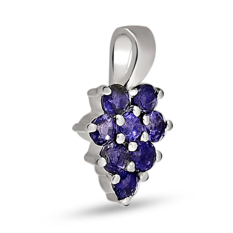 3*3 MM Round - Iolite Silver Pendant - P1254I Catalogue