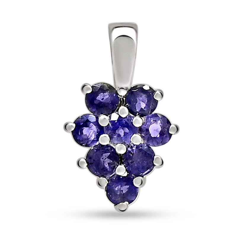 3*3 MM Round - Iolite Silver Pendant - P1254I Catalogue