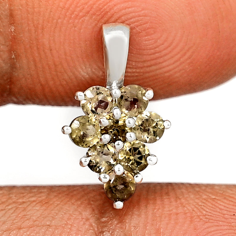 3*3 MM Round - Smokey Quartz Silver Pendant - P1254SQ Catalogue