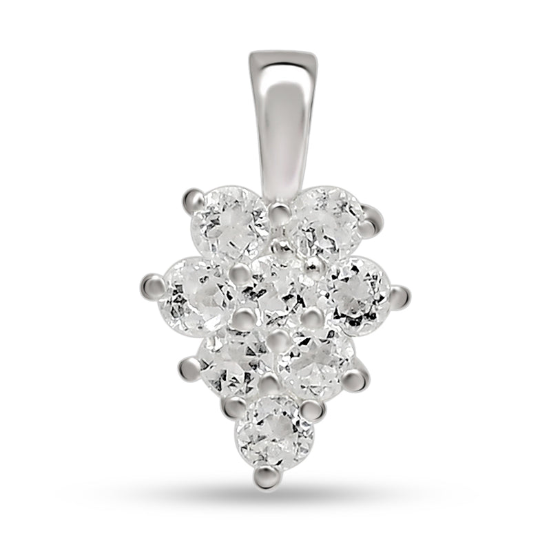 3*3 MM Round - Crystal Silver Pendant - P1254CRY Catalogue
