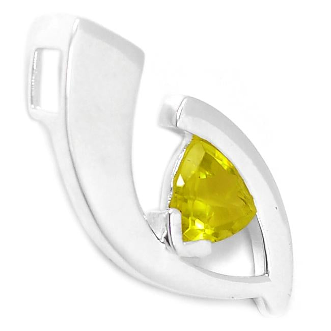 1.1" Lemon Topaz Silver Pendants - P1271LT