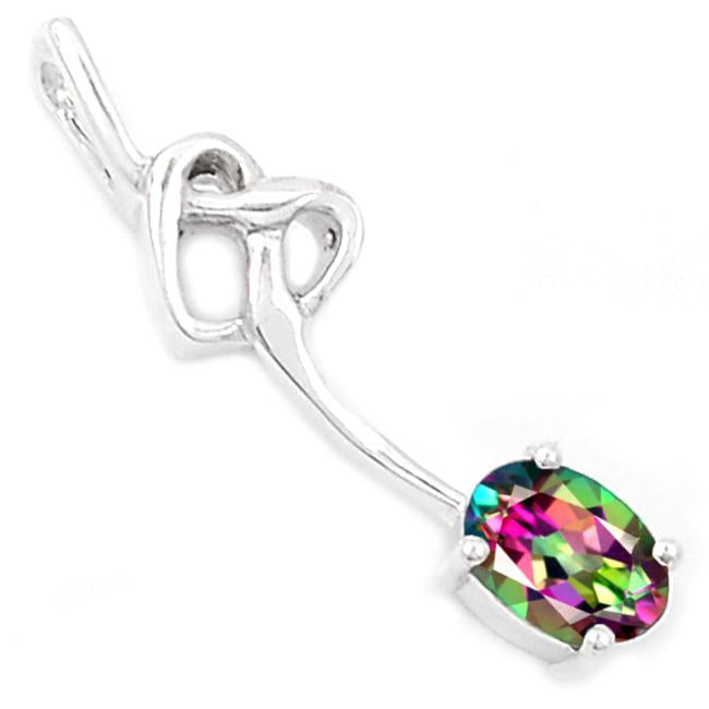 1" Mystic Topaz Silver Pendants - P1272MT