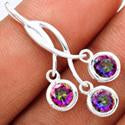 1.2" Mystic Topaz Silver Pendants - P1274MT