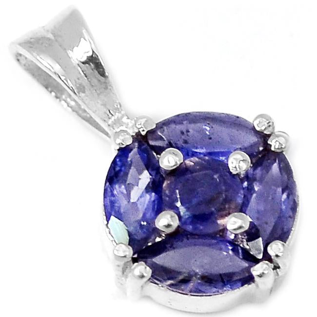 0.6" Iolite Silver Pendants - P1285I