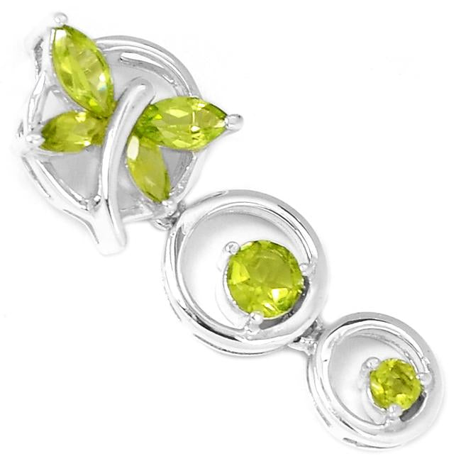 1.8" Peridot Silver Pendants - P1288P