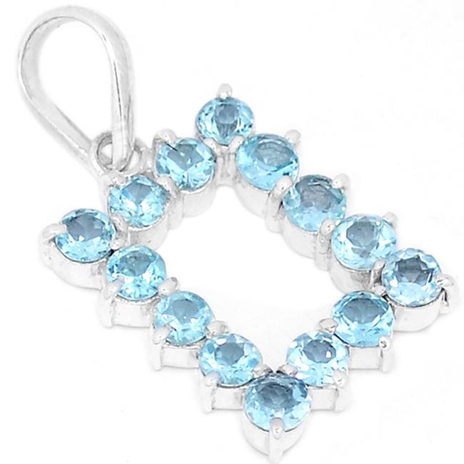 1.1" Blue Topaz Pendants - P1303BT