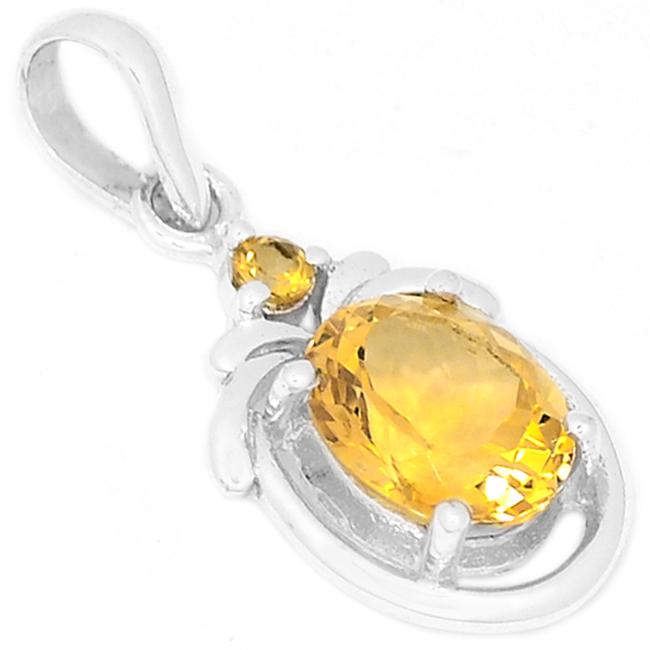 1.1" Citrine Pendants - P1307C