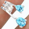 0.8" Blue Topaz Pendants - P1313BT