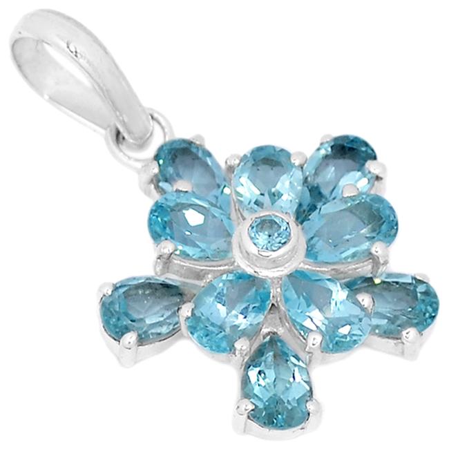 1.3" Blue Topaz Pendants - P1324BT