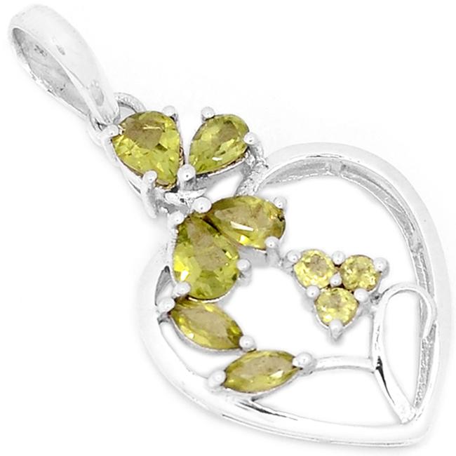 5*7, 4*6 MM Pear & 3*6 MM Marquise, 3*3 MM Round - Peridot Pendants - P1325P