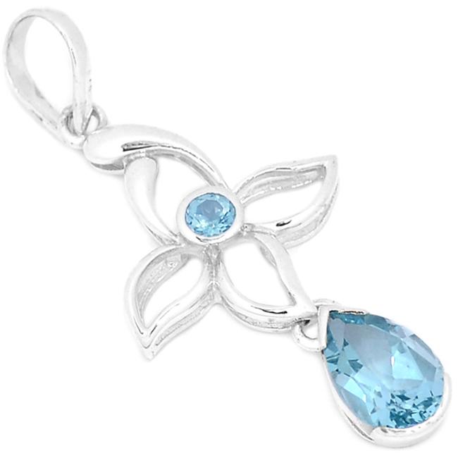 2.1" Blue Topaz Pendants - P1332BT