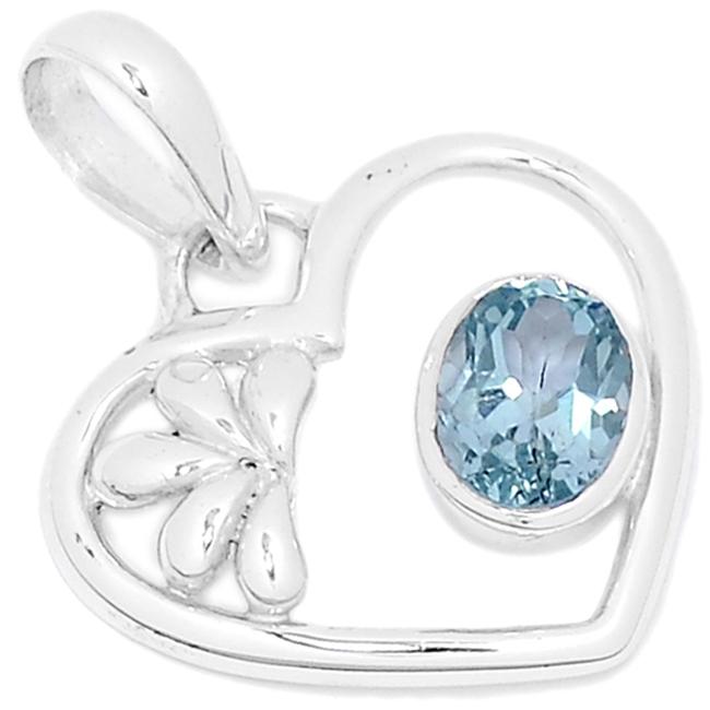 1" Blue Topaz Pendants - P1339BT