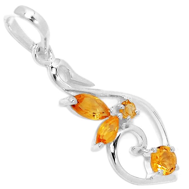 1.5" Citrine Pendants - P1363C
