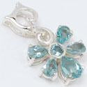 1.1" Blue Topaz Pendantst - P1378BT