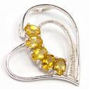 1.3" Citrine Pendantst - P1392C