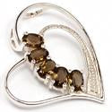 1.3" Smokey Quartz Pendantst - P1392S