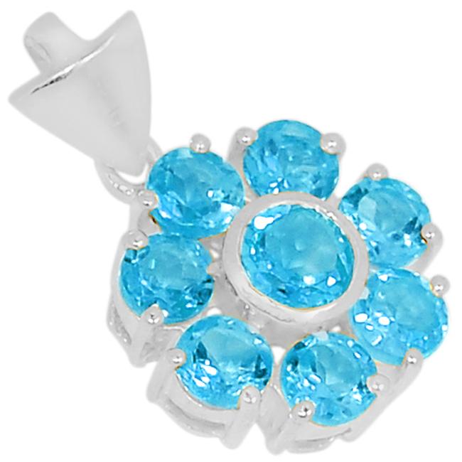 0.8" Blue Topaz Pendantst - P1399BT