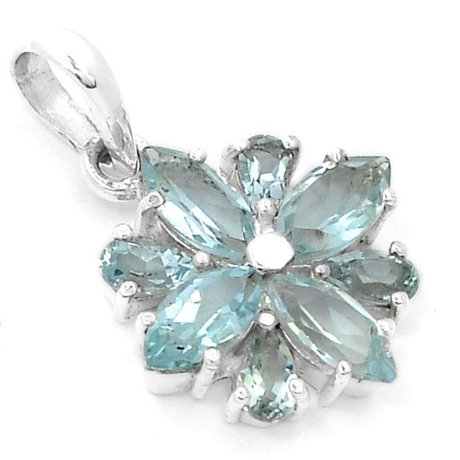 1" Blue Topaz Pendantst - P1415BT