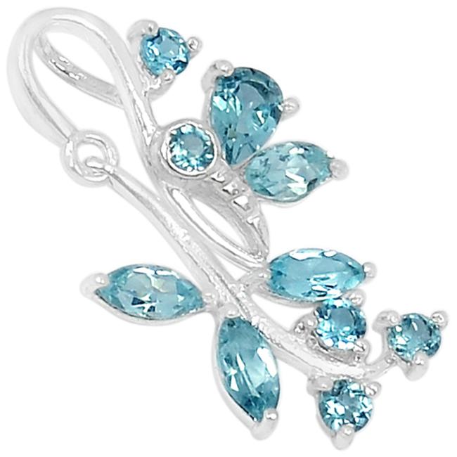 1.1" Blue Topaz Pendantst - P1424BT