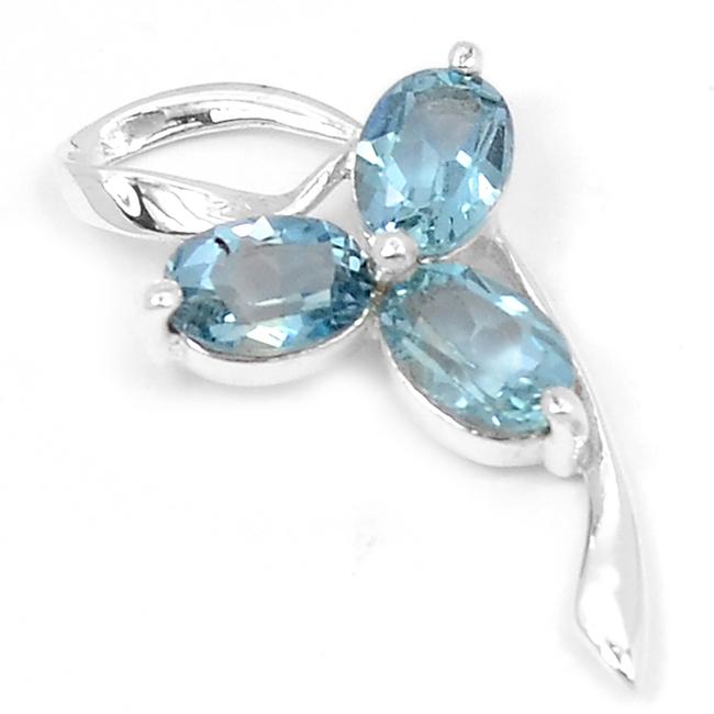 1.1" Blue Topaz Pendantst - P1434BT